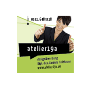 Logo atelier19a _ design&werbung