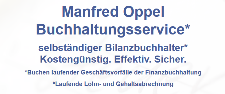 Logo Manfred Oppel Buchhaltungsservice selbstständiger Bilanzbuchhalter